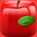 Decorative app icon floating in background