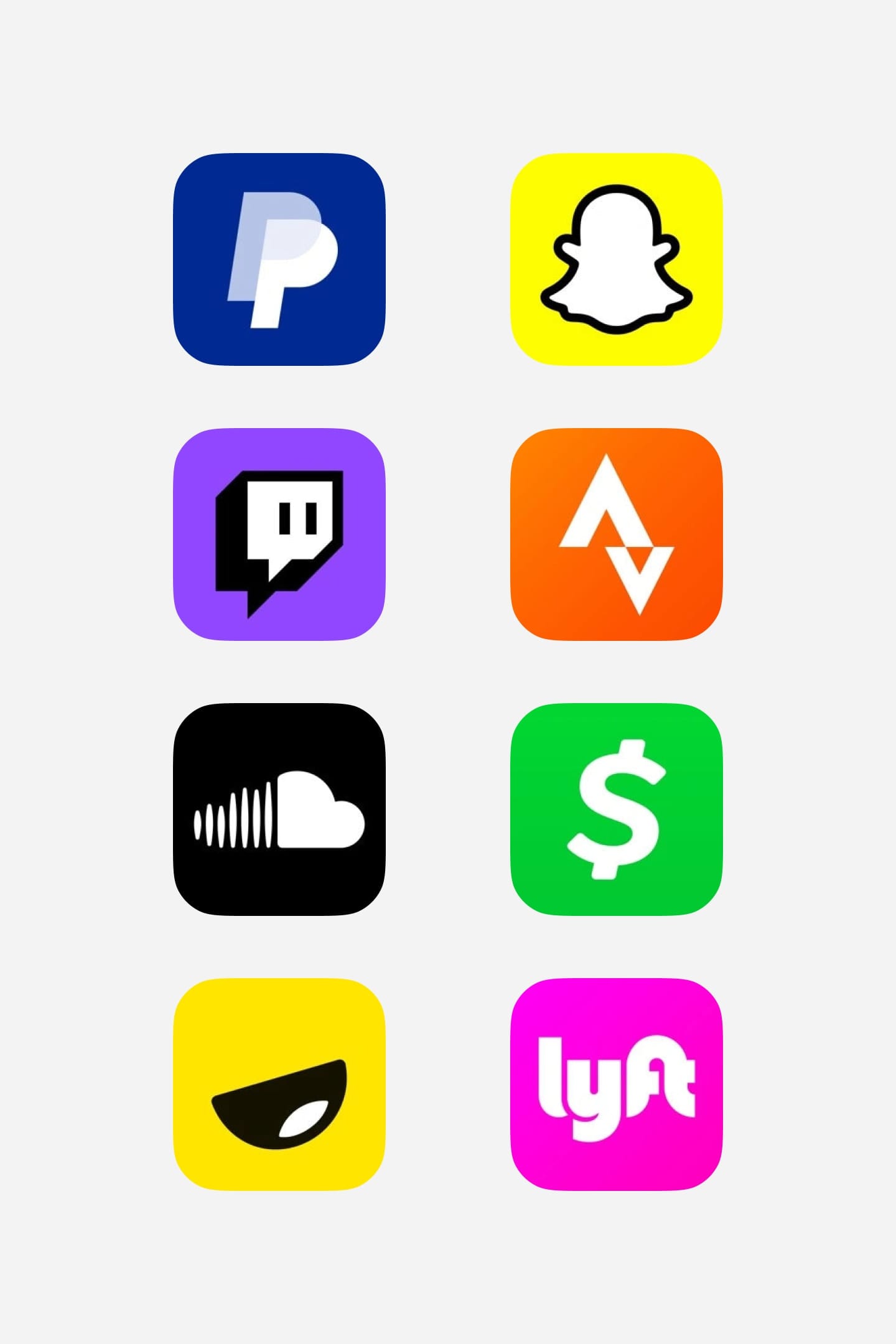 Side-by-side comparison of app icons demonstrating vibrant colors and strong contrast.