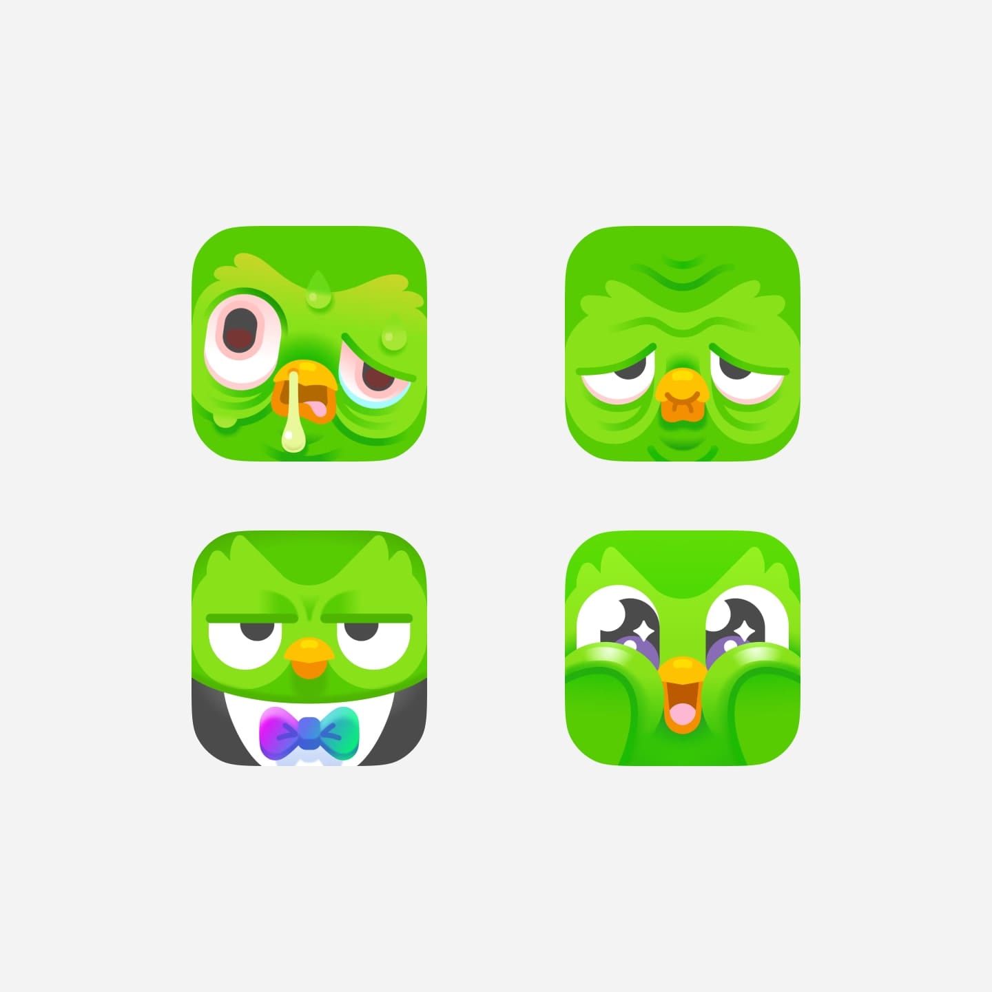 Examples of apps with seasonal icon updates.