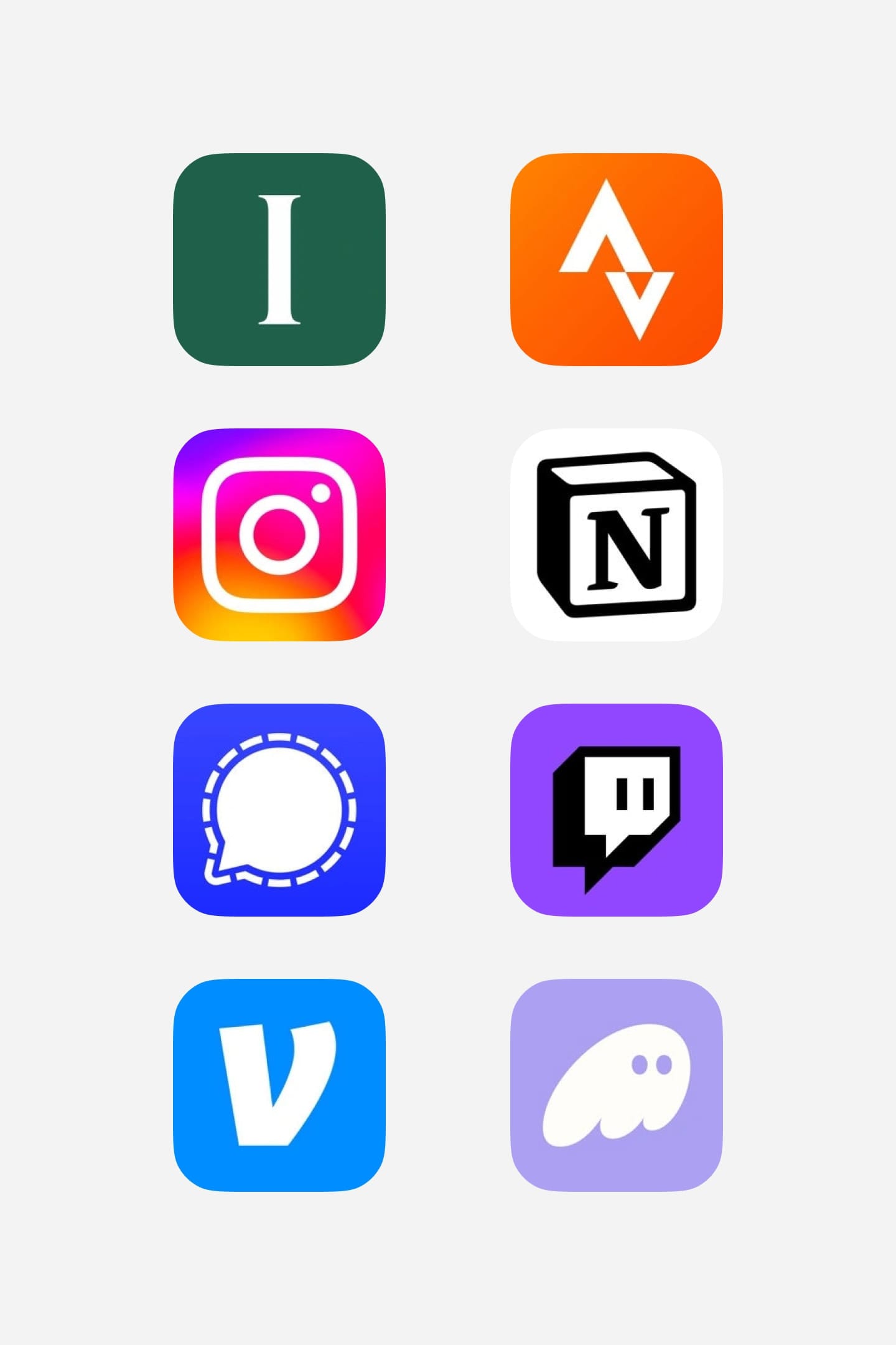 Examples of simple app icons that drive downloads.